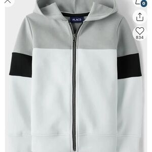 The Children's Place Gray and Black Colorblock Hoodie